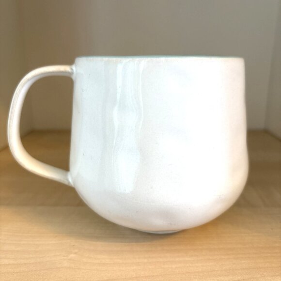 Anthropologie Cat Amos Coffee Tea Mug Aqua Blue Interior Glaze Stoneware - Picture 4 of 10